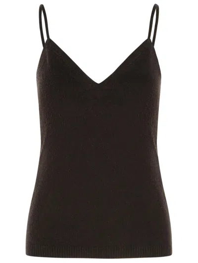 Lisa Yang Braided-straps Cashmere Tank Top In Brown