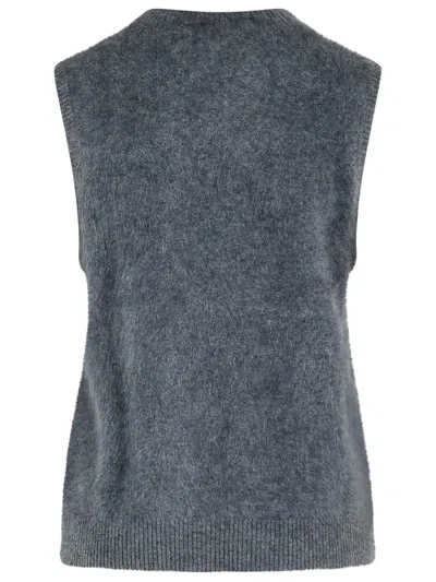 Lisa Yang 'yasmine' Graphite Cashmere Vest In Gray