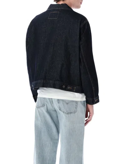 Levi's Blue Denim Trucker Jacket In Black