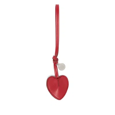 Stella Mccartney Heart Charm Keyring In Red
