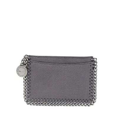 Stella Mccartney Chain Trim Cardholder In Gray