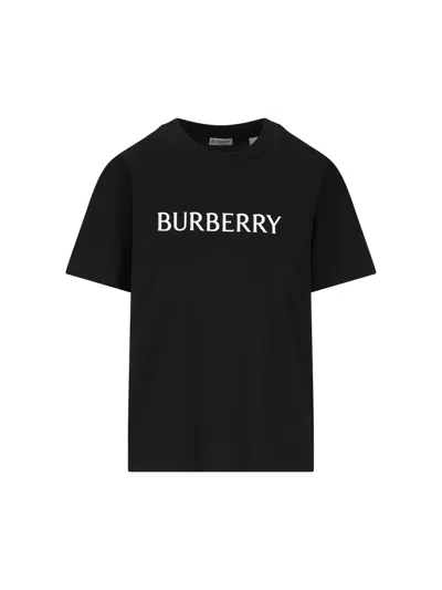 Burberry Frankie Logo Graphic T-shirt In Black