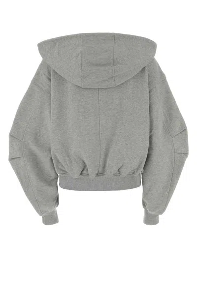 Attico Cotton Sweatshirt In Gray