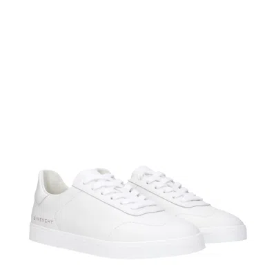 Givenchy White Leather Low Top Sneakers In Multi