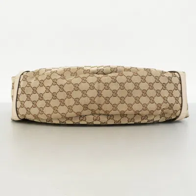 Pre-owned Gucci Beige Brown Canvas Tote Bag () In Multi