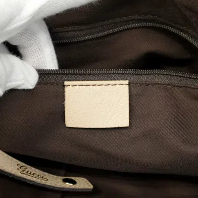 Pre-owned Gucci Beige Brown Canvas Tote Bag () In Multi