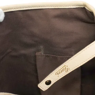 Pre-owned Gucci Beige Brown Canvas Tote Bag () In Multi