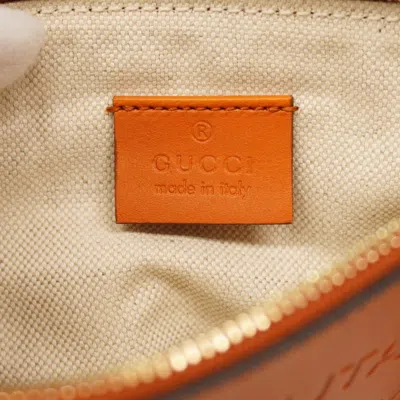 Pre-owned Gucci Beige Orange Canvas Tote Bag () In Multi