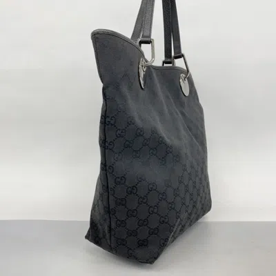 Pre-owned Gucci Black Canvas Tote Bag ()