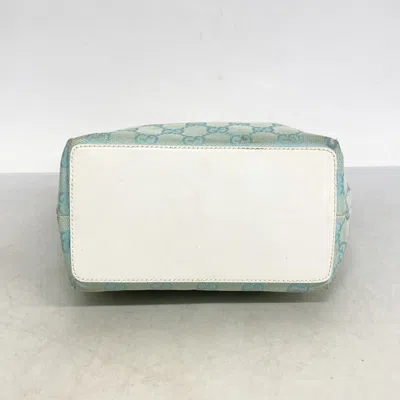 Pre-owned Gucci Blue White Canvas Tote Bag () In Multi