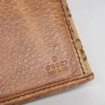 Pre-owned Gucci Brown Canvas Long Wallet (bi-fold) ()