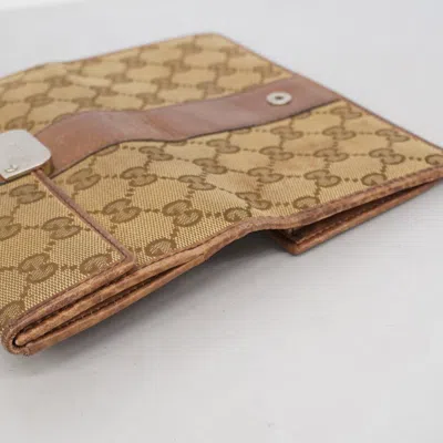 Pre-owned Gucci Brown Canvas Long Wallet (bi-fold) ()