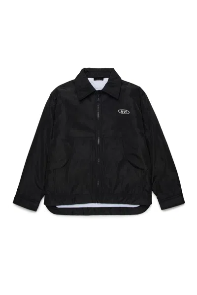 N°21 Lightweight Padded Jacket With Logo In Black