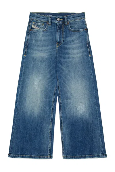 Diesel Loose-fit Jeans With Medium Blue Wash In Blue