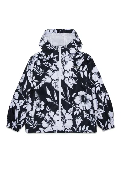 N°21 Windbreaker With Logo In Black