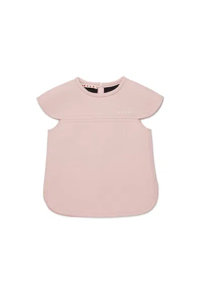 Marni Kids Logo Printed Dress In Purple