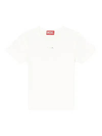 Diesel Logo Cotton T-shirt In White