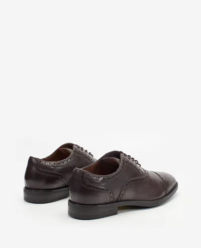 Kenneth Cole Future Pod Medallion Cap Toe Lace Up In Brown