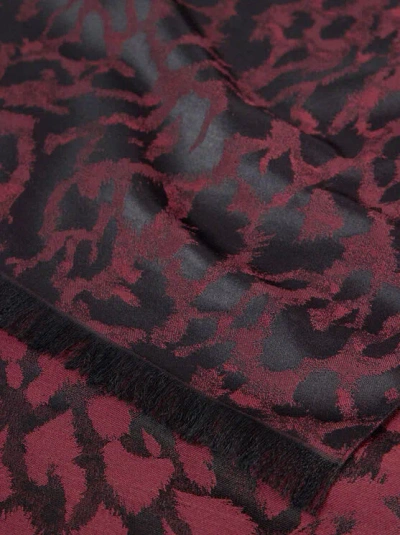 Etro Animal-pattern Scarf In Burgundy