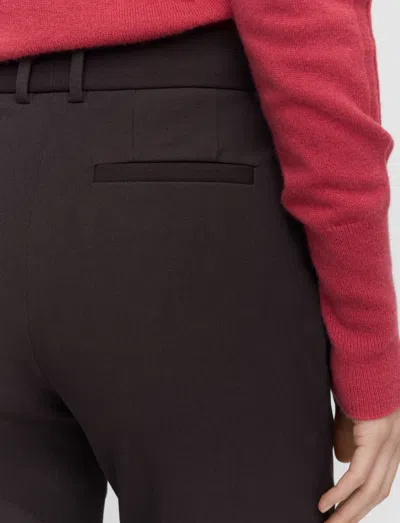 Joseph Coleman Long Gabardine Stretch Trousers In Brown