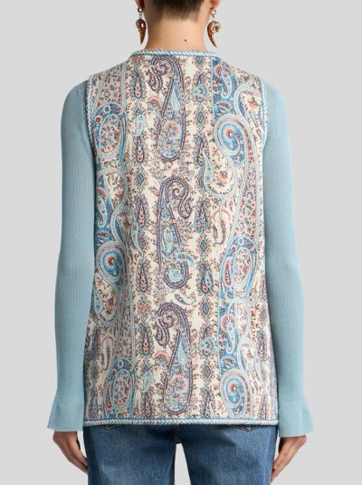 Etro Floral Paisley-motif Jacquard Waistcoat In Neutral