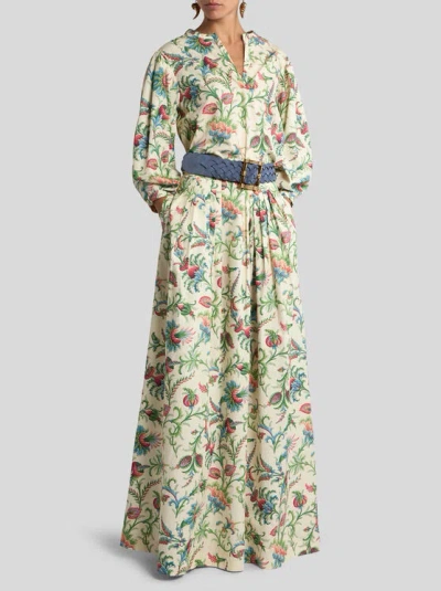 Etro Floral Cotton Blouse Shirt And Blouse Multicolor