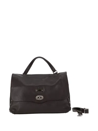 Zanellato Black Postina Medium Satchel In Black