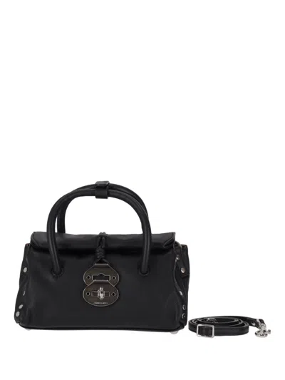 Zanellato Black Dotta Small Satchel In Black