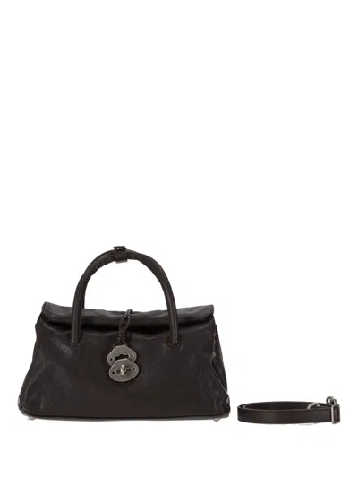 Zanellato Dark Brown Dotta Satchel In Brown