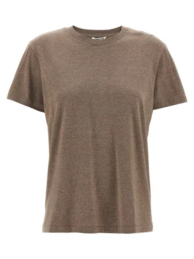 Auralee Brown Cotton T-shirt In Brown