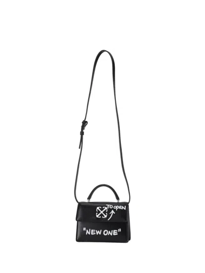 Off-white Black Jitney Baby Quote Handbag In Black