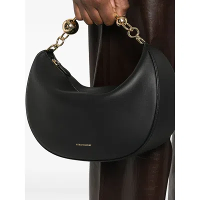 Strathberry Crescent Moon Shoulder Bag In Black