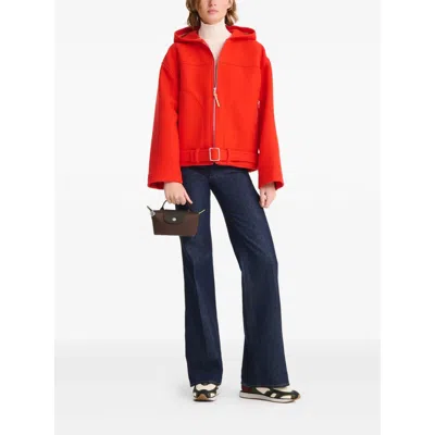 Longchamp Le Pliage Green Mocha Coloured Clutch Bag In Brown