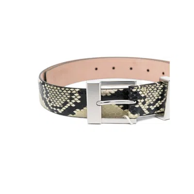 Khaite Snake-effect Metal Belt In Black