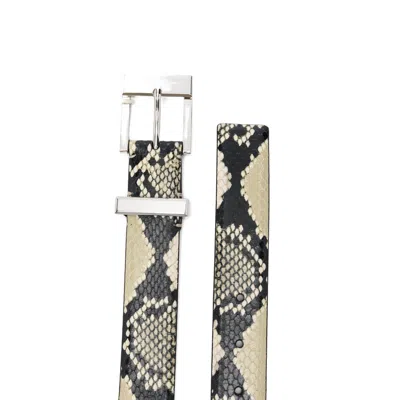 Khaite Snake-effect Metal Belt In Black