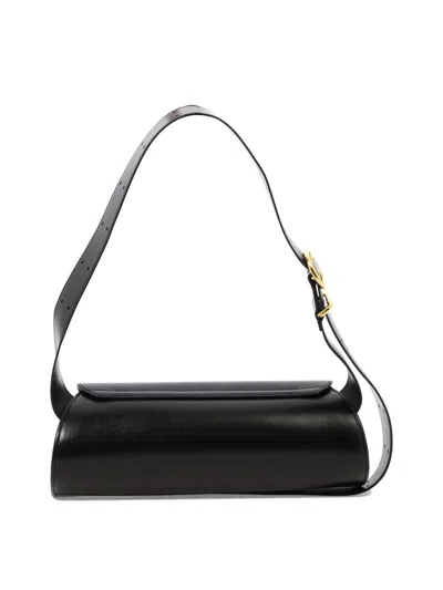 Jil Sander Cannolo Shoulder Bag In Black