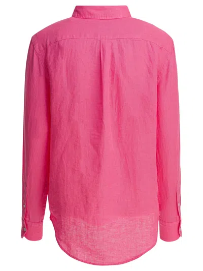 Polo Ralph Lauren Classic-fit Linen Shirt Shirts Fuchsia In Pink