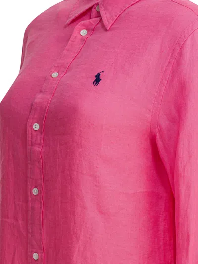 Polo Ralph Lauren Classic-fit Linen Shirt Shirts Fuchsia In Pink