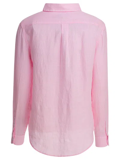 Polo Ralph Lauren Classic-fit Linen Shirt Shirts Pink In Pink