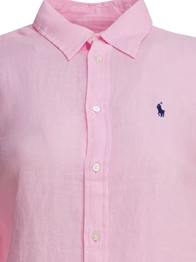 Polo Ralph Lauren Classic-fit Linen Shirt Shirts Pink In Pink
