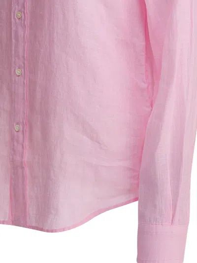 Polo Ralph Lauren Classic-fit Linen Shirt Shirts Pink In Pink