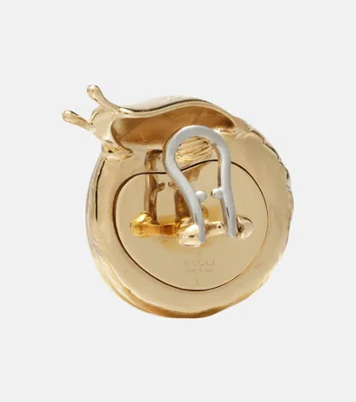 Gucci Clip-on Earrings In Brown