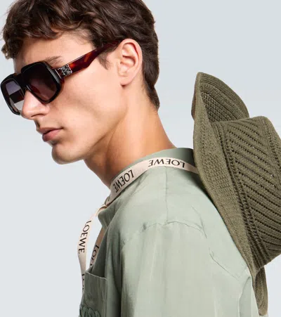 Loewe Anagram Oversized Sunglasses In Brown