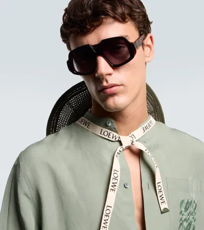 Loewe Anagram Oversized Sunglasses In Brown