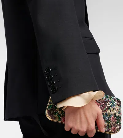 Valentino Crepe Couture Bow-detail Blazer In Black
