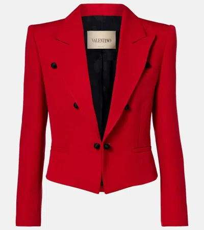Valentino Virgin Wool Blazer In Red