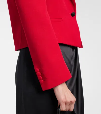 Valentino Virgin Wool Blazer In Red