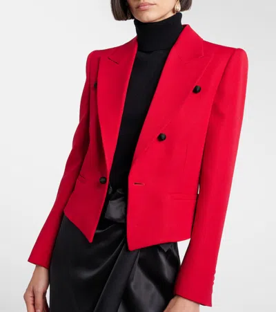 Valentino Virgin Wool Blazer In Red