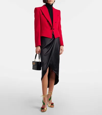 Valentino Virgin Wool Blazer In Red