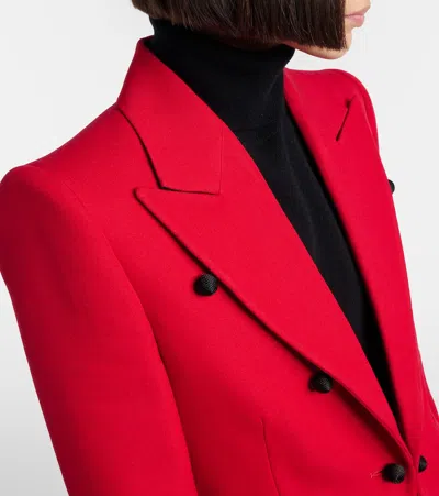 Valentino Virgin Wool Blazer In Red